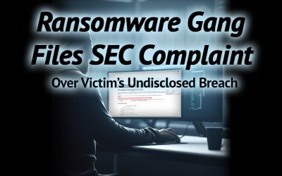 Ransomware Gang Files SEC Complaint Against Victim